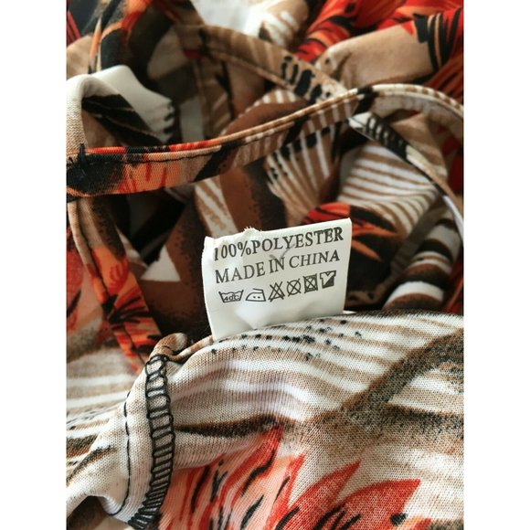 Shui Si Qing Womens Shirt Medium Blouse Top V-Neck Spring Summer Work Career M - Picture 8 of 8